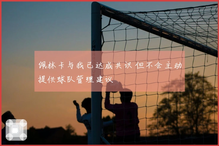 佩林卡与我已达成共识 但不会主动提供球队管理建议